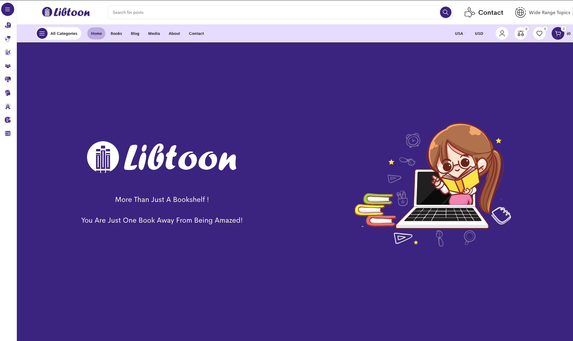 Libtoon.com Hero Section LT